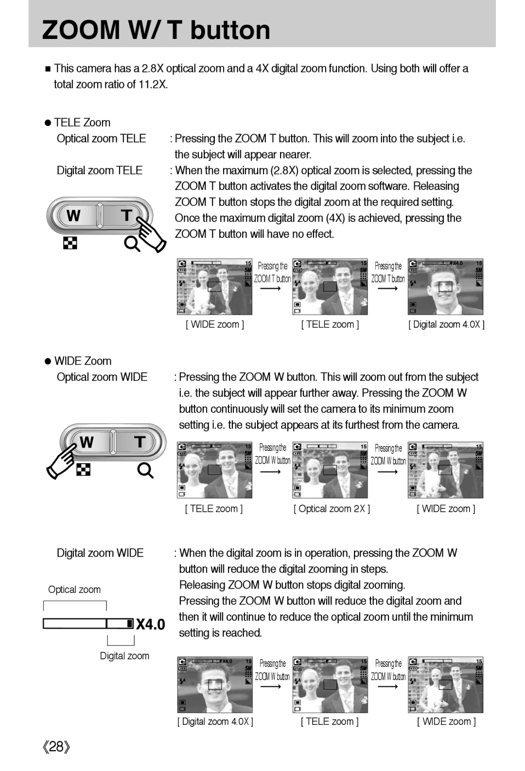 Samsung EC-L50ZZRBA/US, EC-L50ZZSBA/E1, EC-L50ZZBAA, EC-L50ZZBBA/US, EC-L50ZZRAA, EC-L50ZZSBA/US, EC-L50ZZRAB Zoom W/ T button 