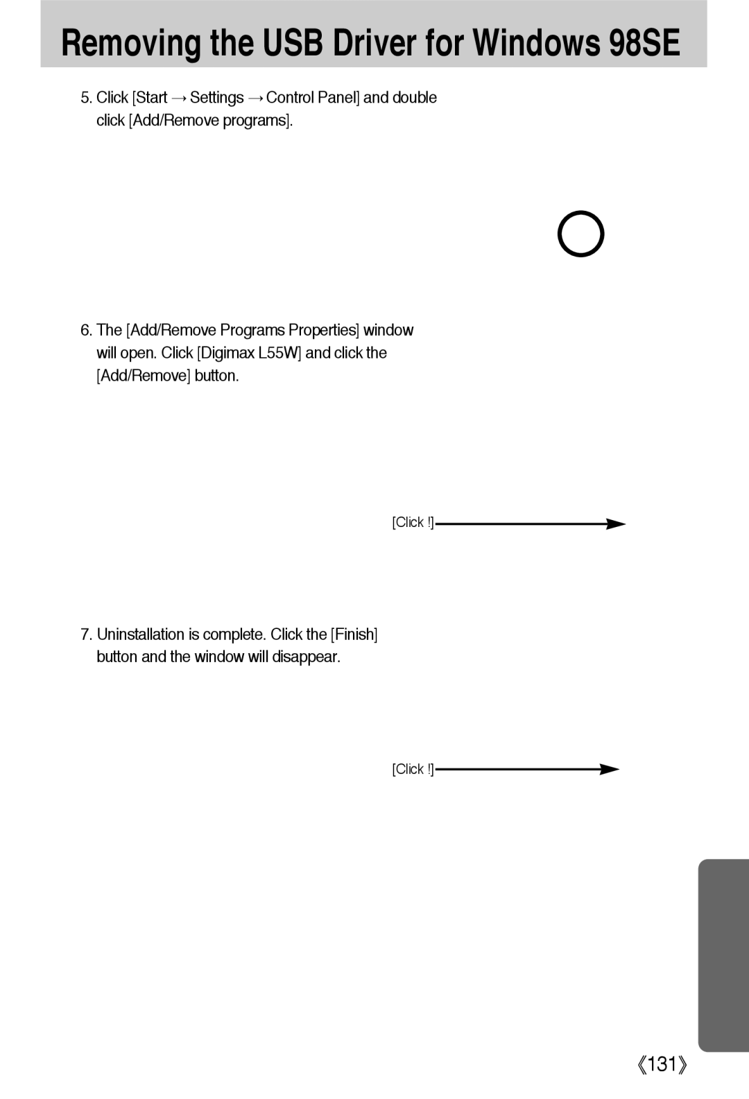 Samsung EC-L55WZEBA/E1, EC-L55WZSBA/E1, EC-L55WZSAA manual 131 