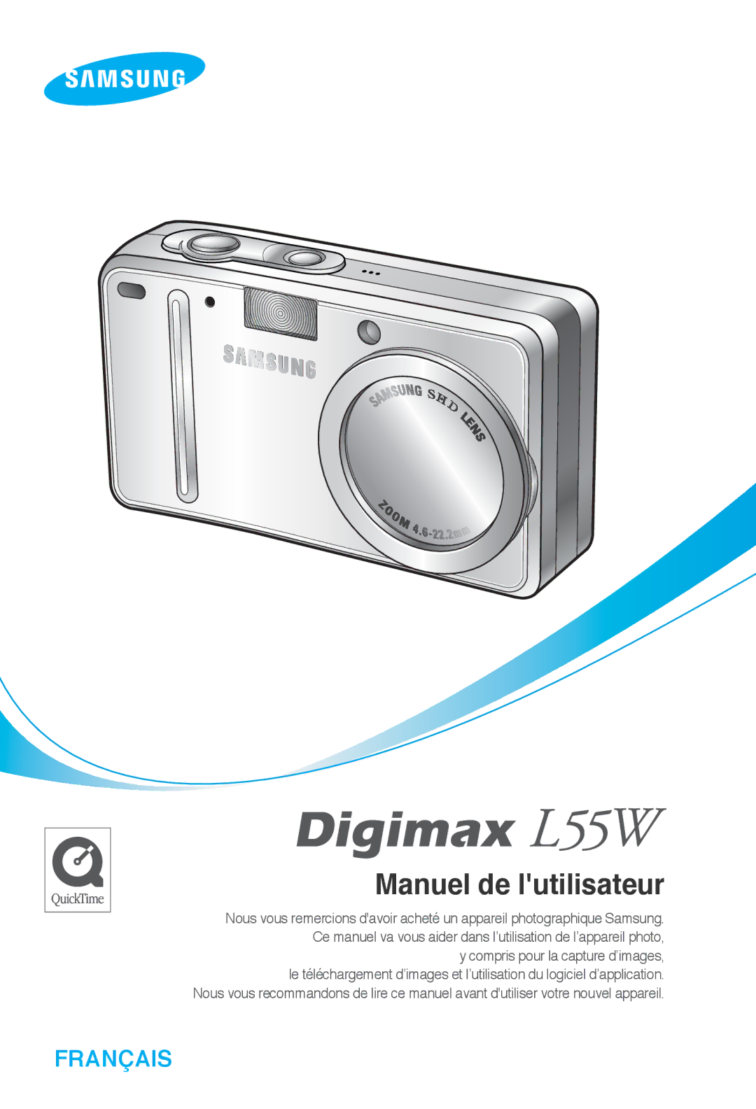 Samsung EC-L55WZSBA/E1 manual Manuel de lutilisateur 