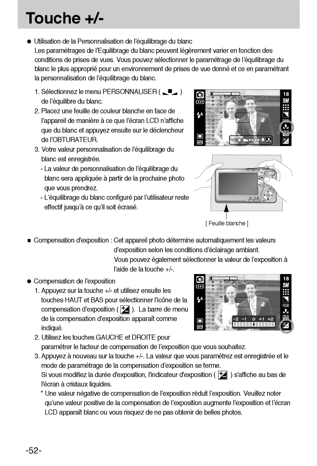 Samsung EC-L55WZSBA/E1 manual Touche + 