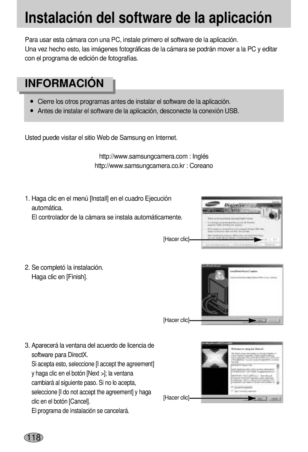 Samsung EC-L55WZSBA/E1 manual Clic en el botón Cancel, El programa de instalación se cancelará 