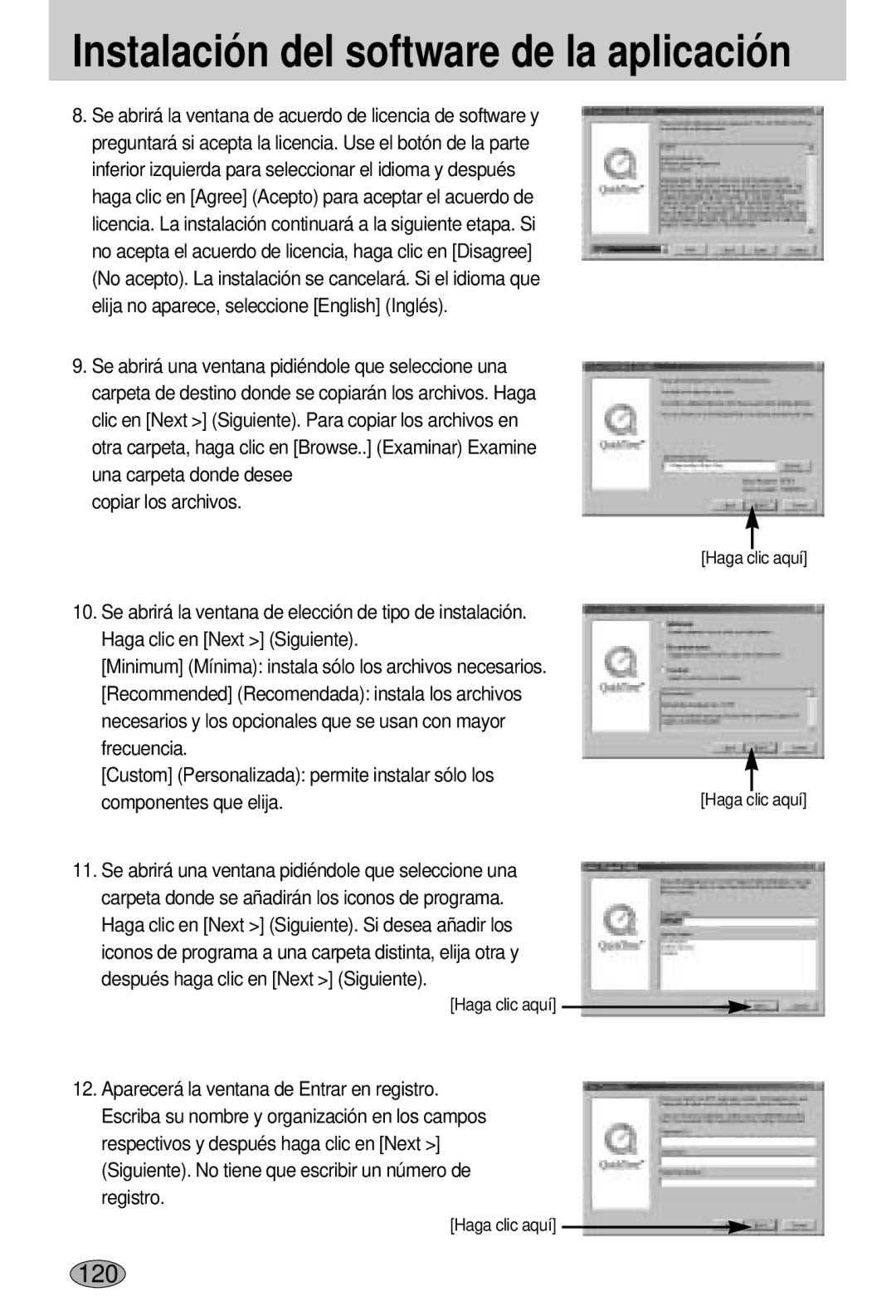 Samsung EC-L55WZSBA/E1 manual 120 