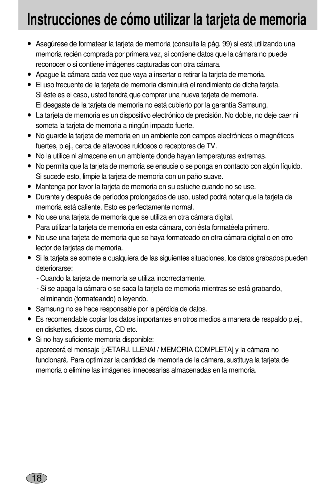 Samsung EC-L55WZSBA/E1 manual Instrucciones de cómo utilizar la tarjeta de memoria 