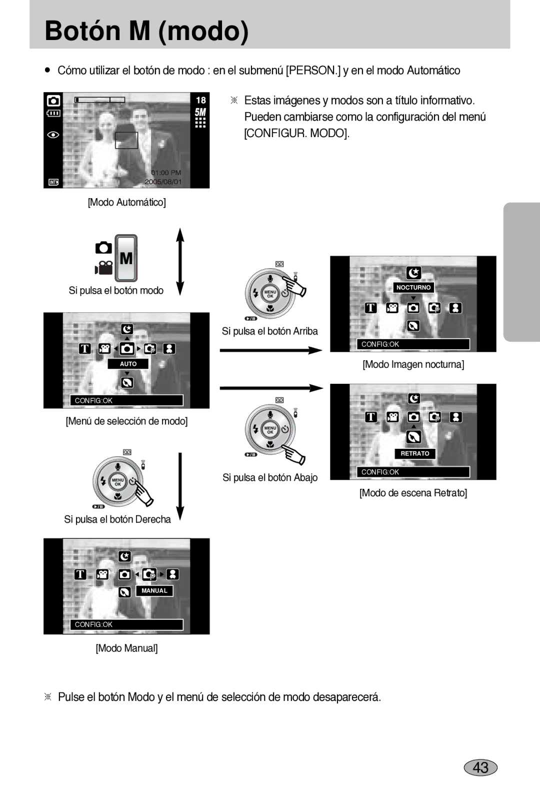 Samsung EC-L55WZSBA/E1 manual Modo Manual 