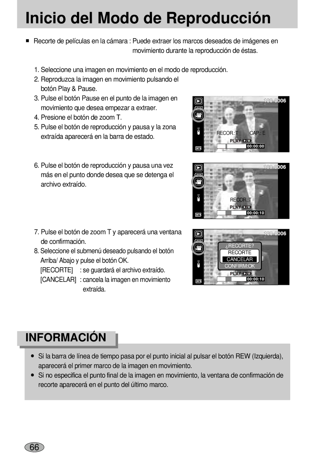 Samsung EC-L55WZSBA/E1 manual Presione el botón de zoom T 