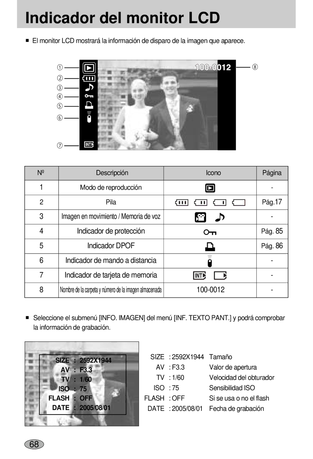 Samsung EC-L55WZSBA/E1 manual Size, Off, Date 