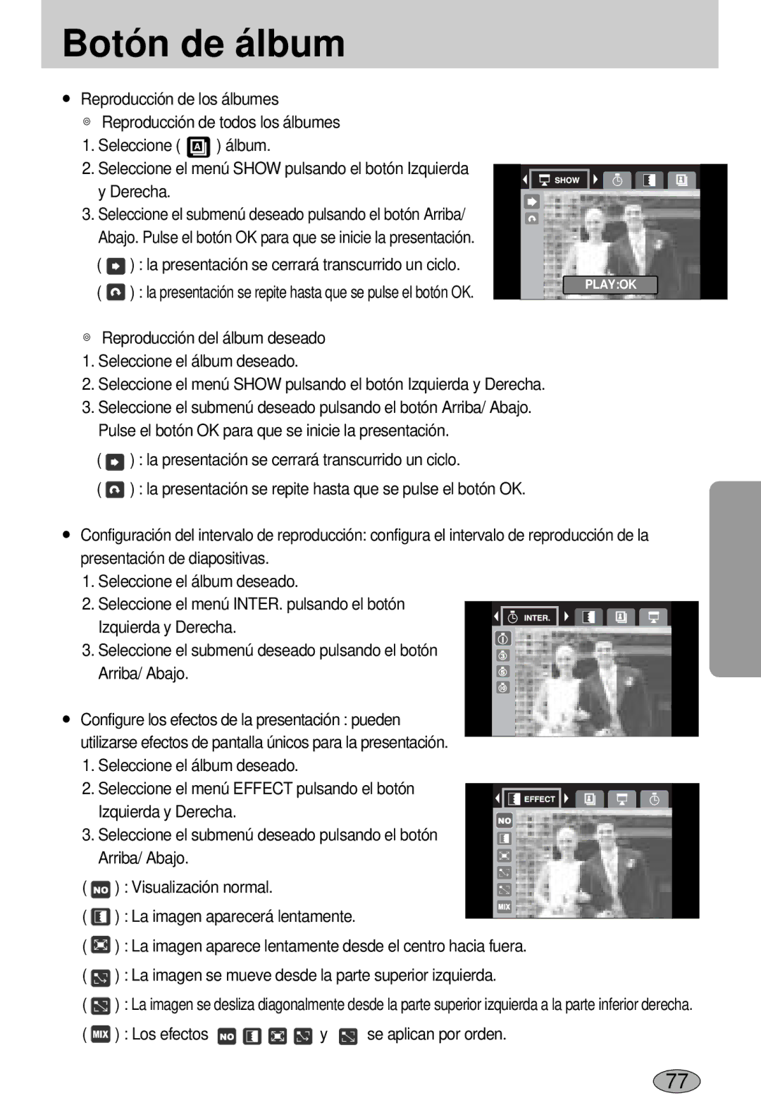 Samsung EC-L55WZSBA/E1 manual Los efectos y se aplican por orden 