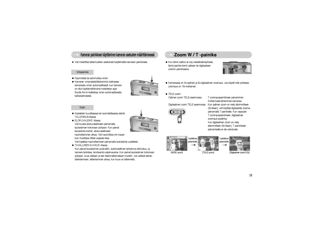 Samsung EC-L700ZBBA/E1, EC-L700ZSBA/DE, EC-L700ZBBA/FR, EC-L700ZSBA/FR, EC-L700ZSBA/E1, EC-L700ZBBA/DE Zoom W / T -painike 