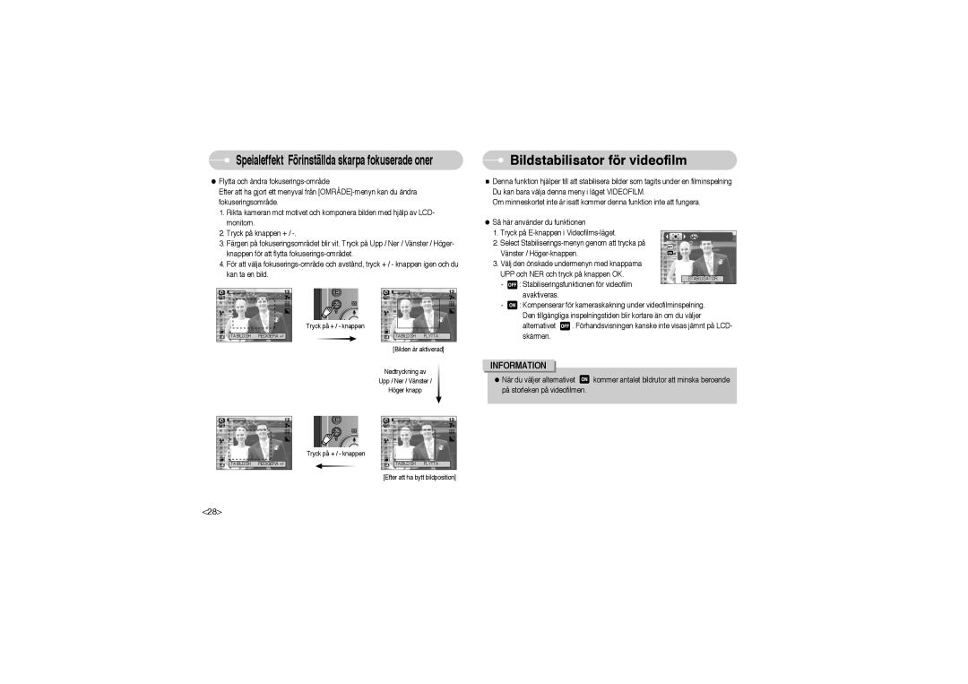 Samsung EC-L700ZBBA/DE, EC-L700ZSBA/DE, EC-L700ZBBA/FR, EC-L700ZBBA/E1, EC-L700ZSBA/FR manual Bildstabilisator för videofilm 