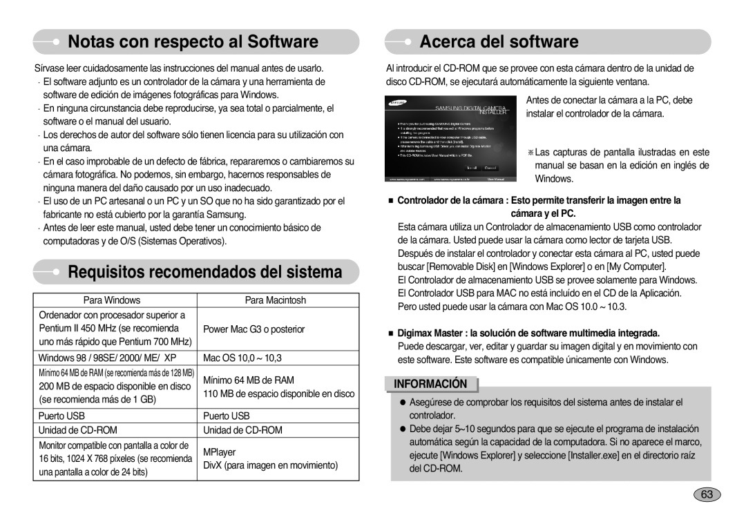 Samsung EC-L700ZSBA/DE, EC-L700ZBBA/FR, EC-L700ZSBE/E1, EC-L700ZBBE/E1 Notas con respecto al Software, Acerca del software 