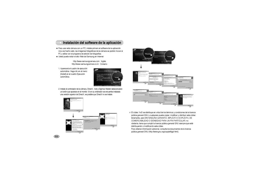 Samsung EC-L700ZBBA/FR, EC-L700ZSBA/DE, EC-L700ZSBE/E1, EC-L700ZBBE/E1 manual Instalación del software de la aplicación 