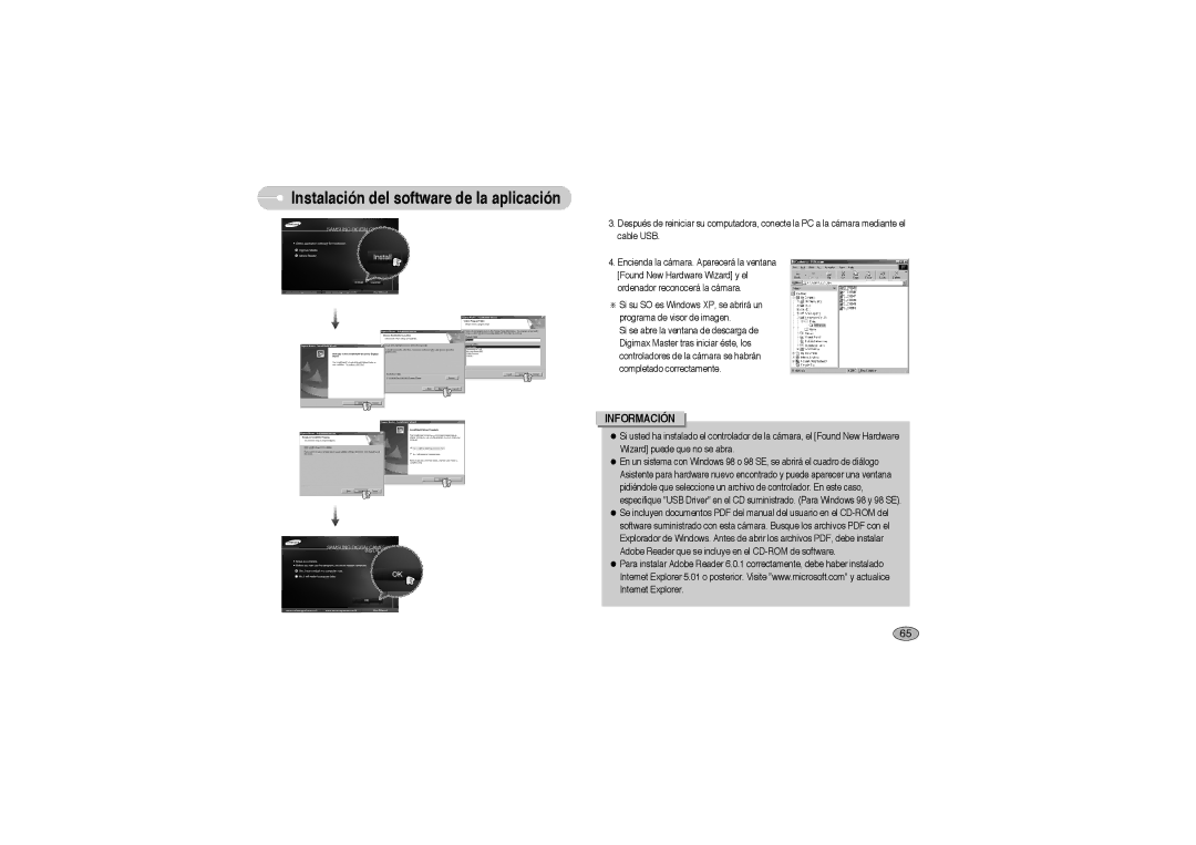 Samsung EC-L700ZSBE/E1, EC-L700ZSBA/DE, EC-L700ZBBA/FR, EC-L700ZBBE/E1 manual Instalación del software de la aplicación 