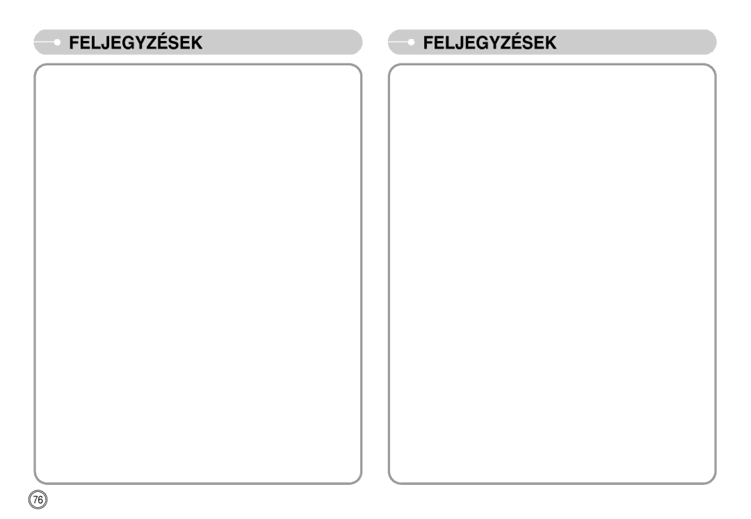 Samsung EC-L700ZSBA/FR, EC-L700ZSBA/DE, EC-L700ZBBA/FR, EC-L700ZSBE/E1, EC-L700ZBBE/E1 manual Feljegyzések Feljegyzések 