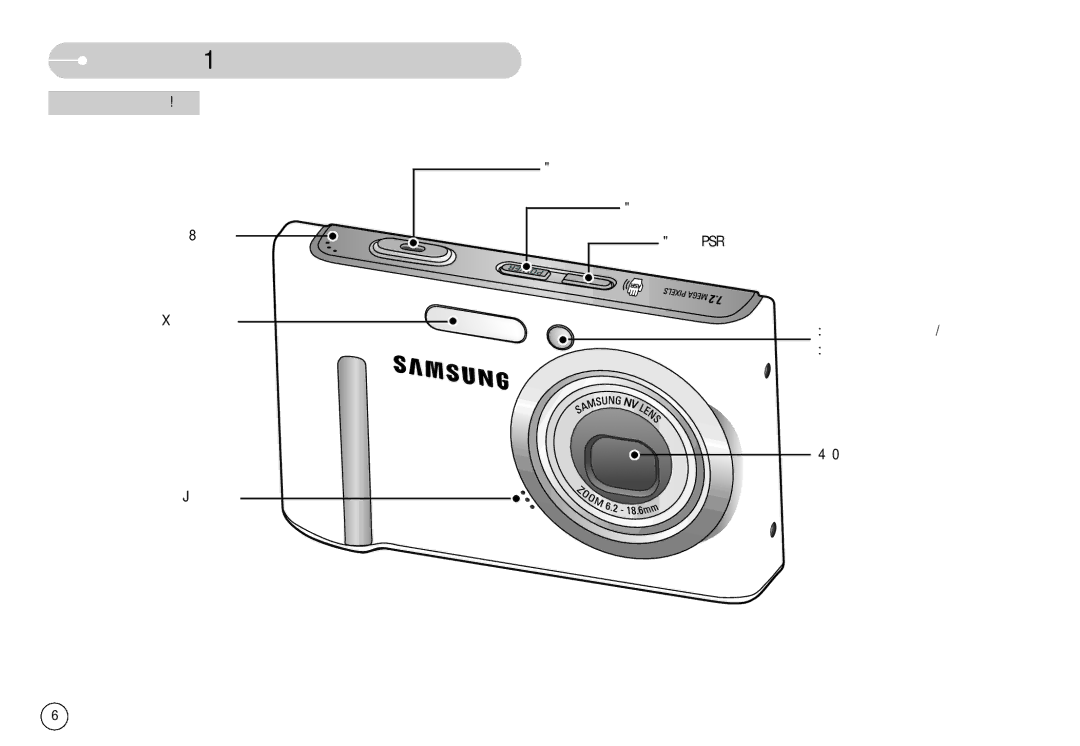 Samsung EC-X70ZZSAA, EC-L70ZZBBA/E1, EC-X70ZZBAA, DIGIMAX-L70B, EC-L70ZZBBC/E1, DIGIMAX-L70SMP manual Описание частей, Объектив 