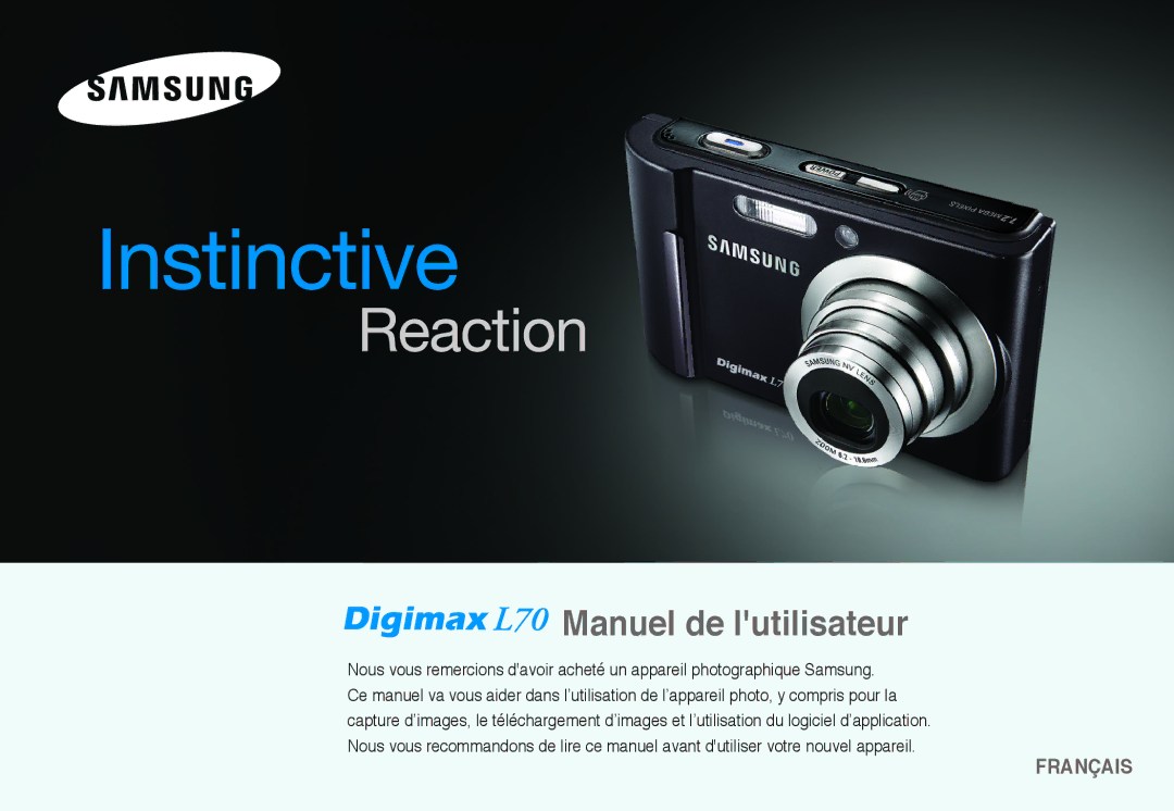 Samsung EC-L70ZZSBB/E1, EC-L70ZZSBA/FR, EC-L70ZZBBA/FR, EC-L70ZZBBA/DE manual Manuel de lutilisateur 