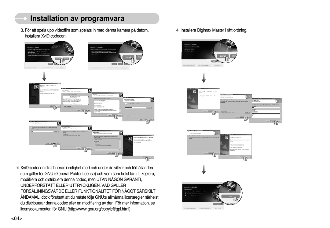 Samsung EC-L70ZZBBA/DE, EC-L70ZZSBB/E1 manual Installation av programvara 