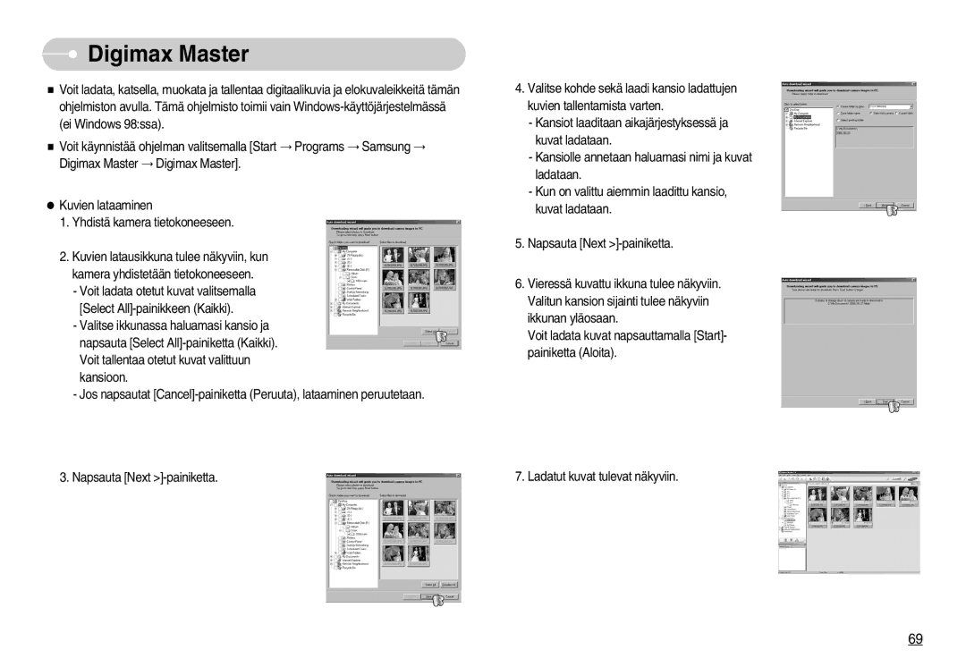 Samsung EC-L70ZZSBB/E1, EC-L70ZZBBA/DE manual Digimax Master 