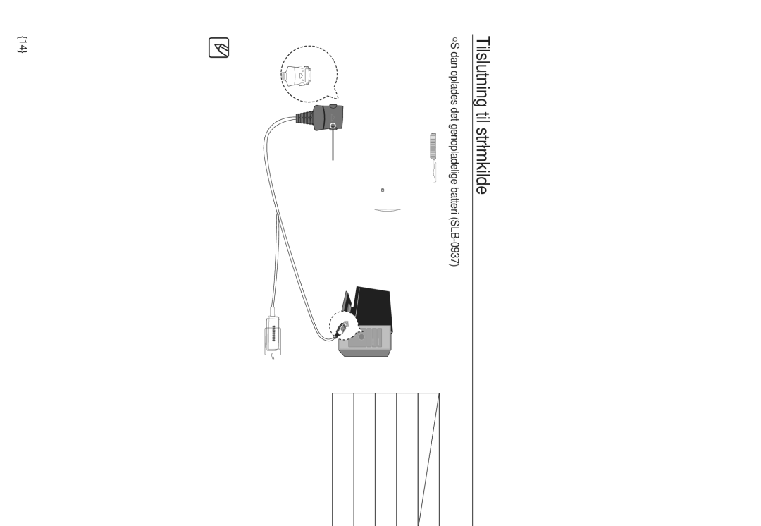 Samsung EC-L830ZRBA/E2, EC-L730ZSDA/E3, EC-L830ZBDA/E3, EC-L730ZBBA/E2 manual Vekselstrømsadapterens ladelampe Ladelampe 