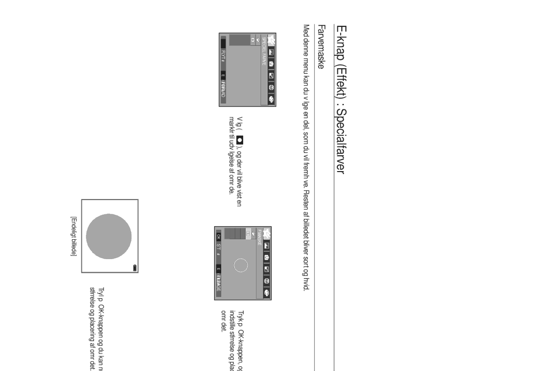 Samsung EC-L730ZSDA/E3, EC-L830ZBDA/E3, EC-L730ZBBA/E2, EC-L830ZSDA/E3, EC-L730ZBDA/E3, EC-L830ZRBA/E2 manual Farvemaske 