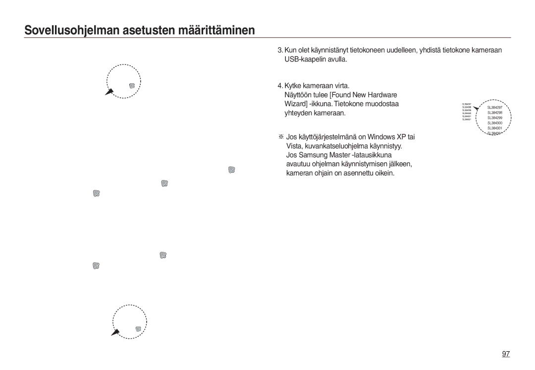 Samsung EC-L830ZSBA/E2, EC-L730ZSDA/E3, EC-L830ZBDA/E3, EC-L730ZBBA/E2 manual Sovellusohjelman asetusten määrittäminen 