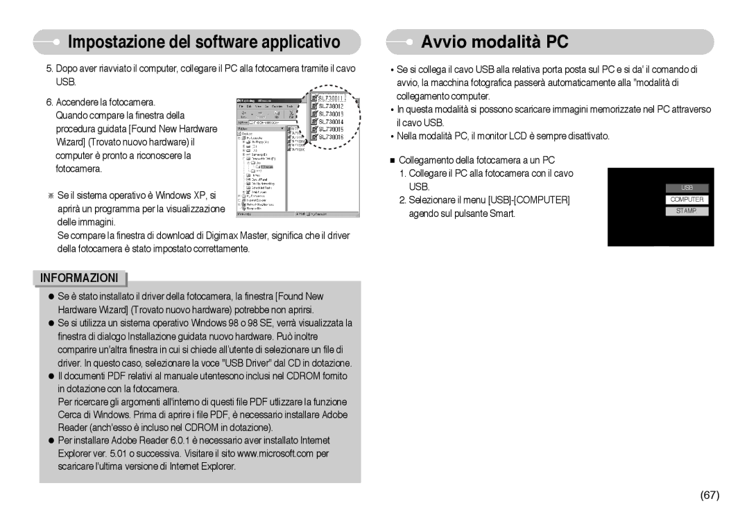 Samsung STW-L73S, EC-L73ZZSBA/DE, EC-L73ZZBBA/E1, EC-L73ZZBBA/DE, EC-L73ZZSBA/E1, STW-L73B, EC-L73ZZBBB/E1 Avvio modalità PC 