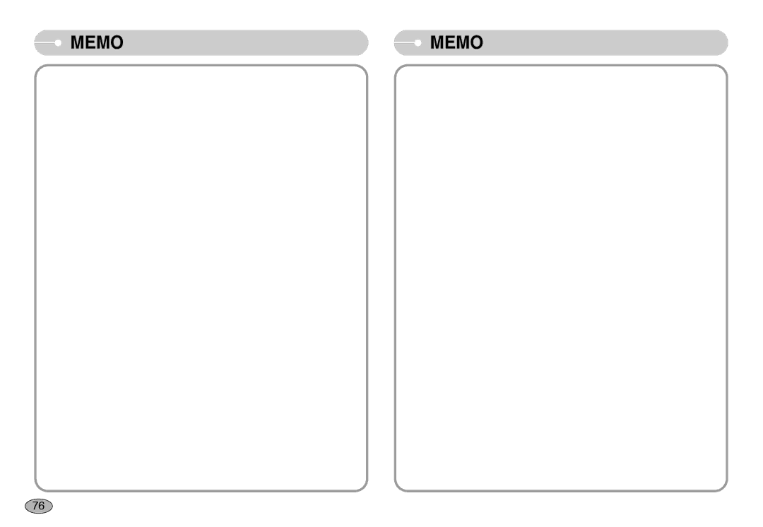 Samsung EC-L73ZZBBA/E1, EC-L73ZZSBA/DE, EC-L73ZZBBA/DE, EC-L73ZZSBA/E1 manual Memo 