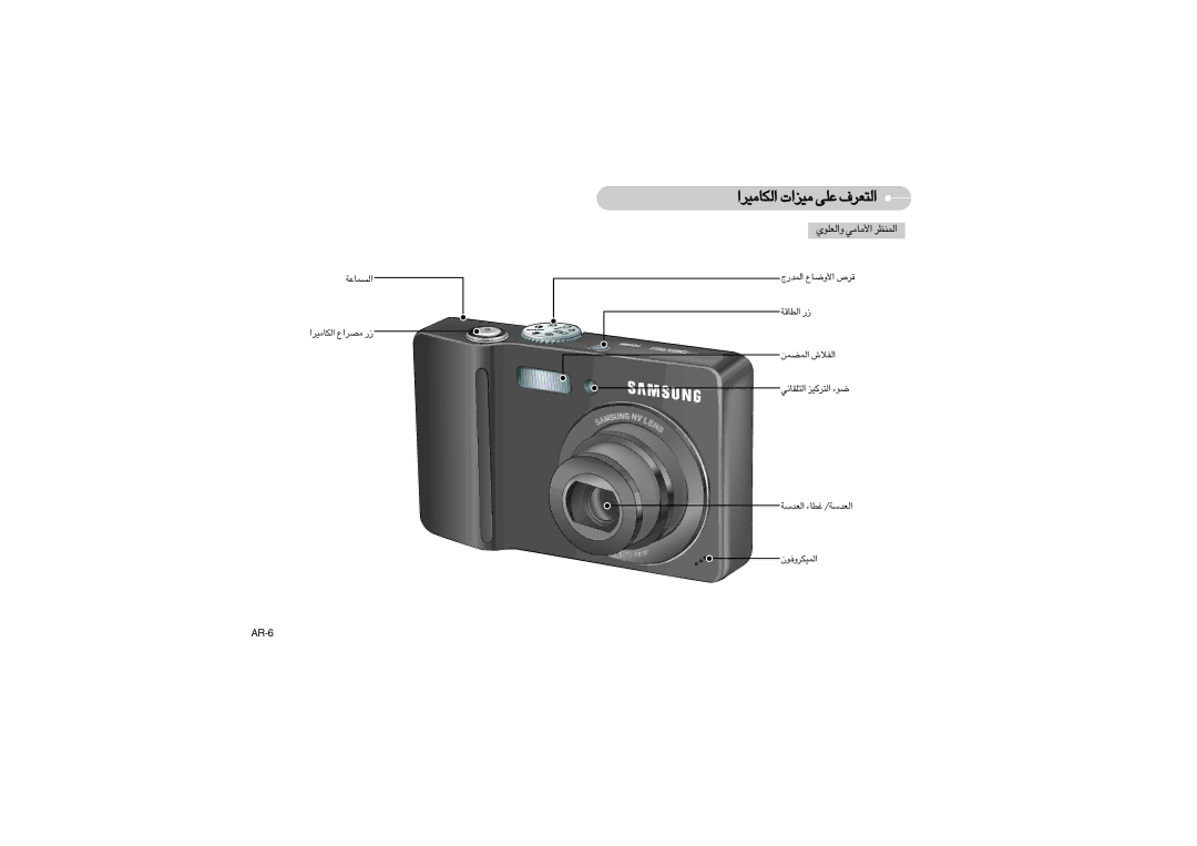 Samsung EC-L73ZZBBB/E1, EC-L73ZZSBA/DE manual «∞JU±Od« ±Oe«‹ ´Kv «∞∑Fd·, «∞ºLU´W «∞JU±Od« ±Bd«Ÿ ¸, «∞FKuÍ ±U±w« «∞LMEd, AR-6 