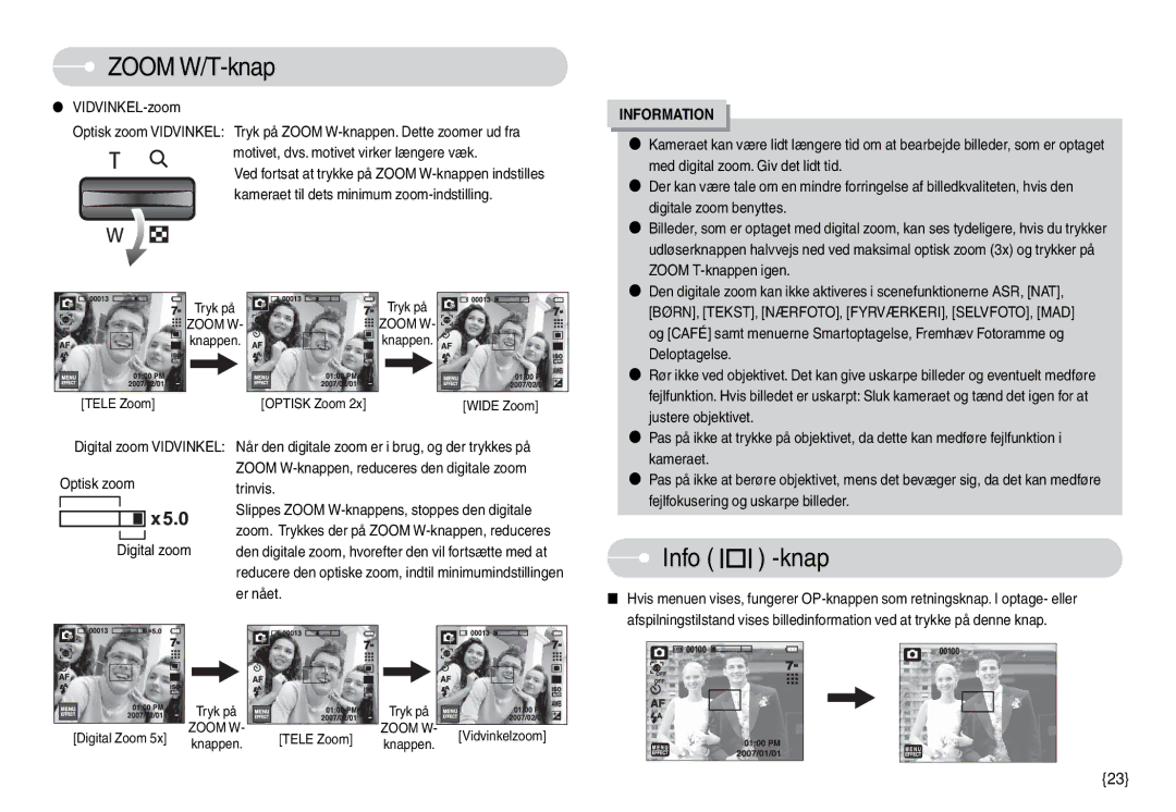 Samsung EC-L74WZSBA/FI, EC-L74WZSBA/DE, EC-L74WZBBA/DE, EC-L74WZBBA/DK, EC-L74WZBBB/E2, EC-L74WZSBC/E2 manual Info -knap 