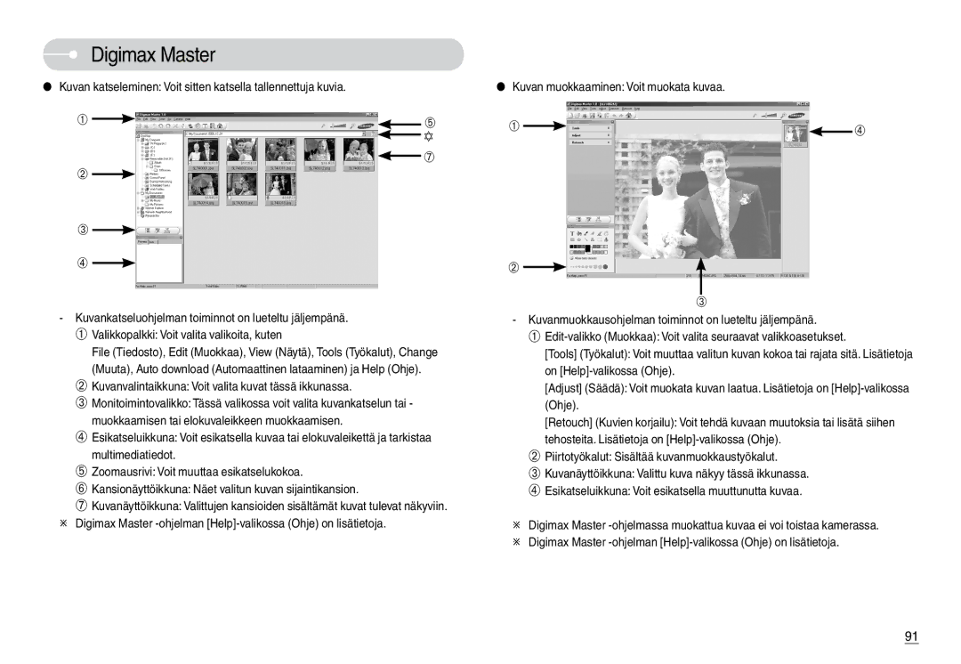 Samsung EC-L74WZBBA/DK, EC-L74WZSBA/DE, EC-L74WZBBA/DE, EC-L74WZBBB/E2, EC-L74WZSBC/E2, EC-L74WZBBC/E2 manual Digimax Master 