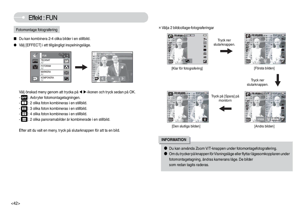 Samsung EC-L74WZSBB/E2, EC-L74WZSBA/DE, EC-L74WZBBA/DE, EC-L74WZBBA/DK, EC-L74WZBBB/E2 manual Som redan tagits raderas 