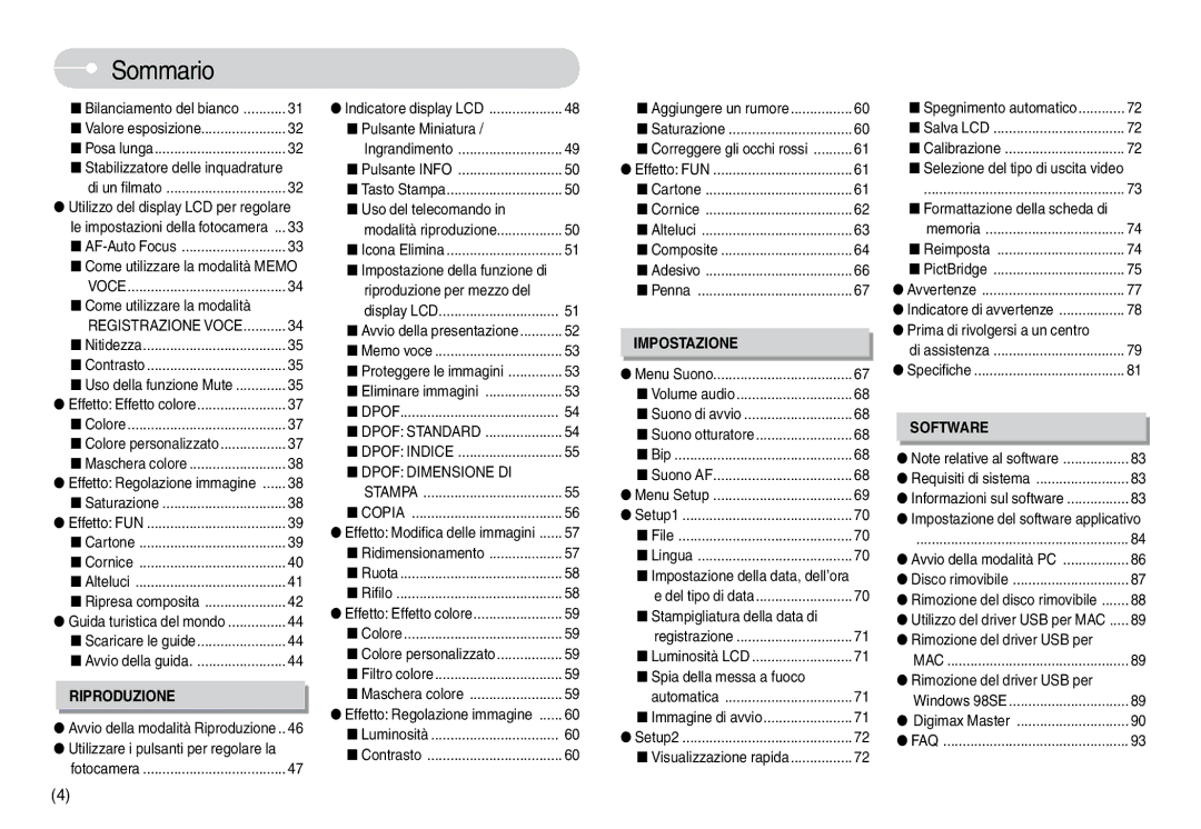 Samsung STC-L74WB manual Pulsante Miniatura, Uso del telecomando, Riproduzione per mezzo del, DPOF Dimensione DI 