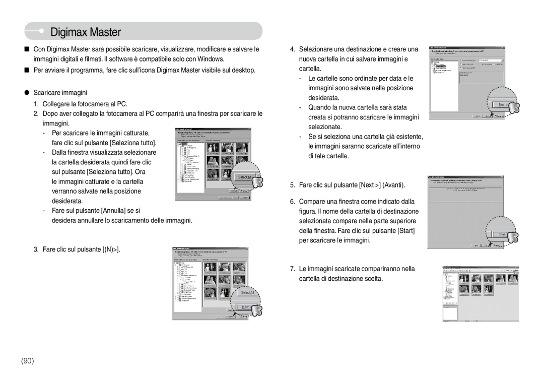 Samsung EC-L74WZSBB/IT, EC-L74WZSBA/DE, EC-L74WZBBA/DE, EC-L74WZBBA/E1, EC-L74WZBBA/IT, STC-L74WB manual Digimax Master 