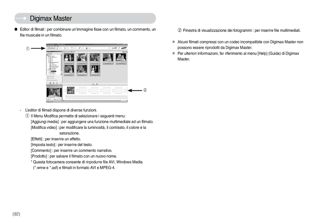 Samsung STC-L74WB, EC-L74WZSBA/DE, EC-L74WZBBA/DE, EC-L74WZBBA/E1, EC-L74WZSBB/IT, EC-L74WZBBA/IT manual Digimax Master 