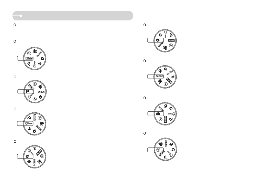 Samsung EC-L74WZBBA/FR, EC-L74WZSBA/DE, EC-L74WZBBA/DE, EC-L74WZBBA/E3 manual  Mód tárcsa, Automata mód, Program mód 