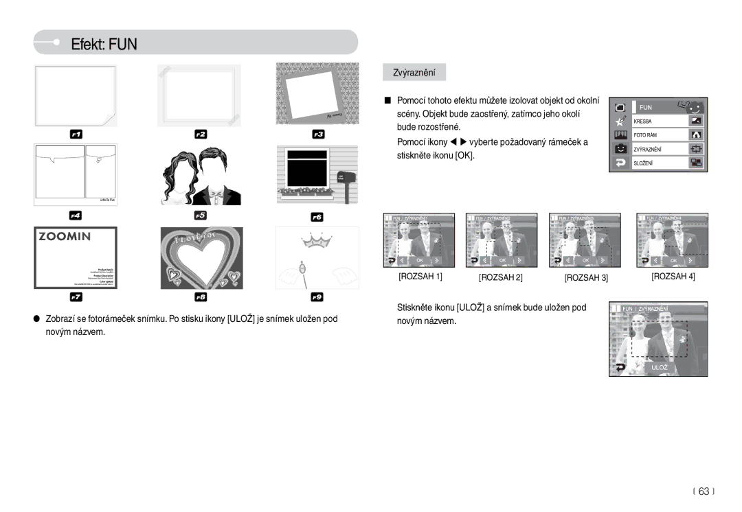 Samsung EC-L74WZSBA/DE, EC-L74WZBBC/DE manual 63 m 