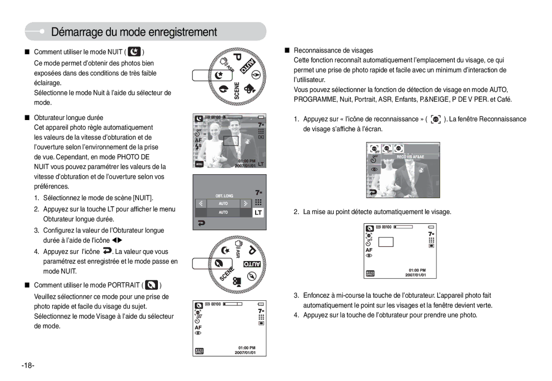 Samsung EC-L74WZSBB/FR, EC-L74WZSBA/FR, EC-L74WZSBA/DE manual Appuyez sur la touche de l’obturateur pour prendre une photo 