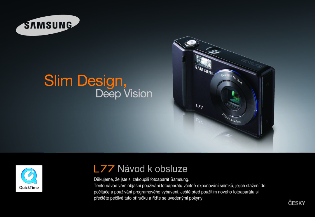 Samsung EC-L77ZZBBA/DE manual Návod k obsluze 