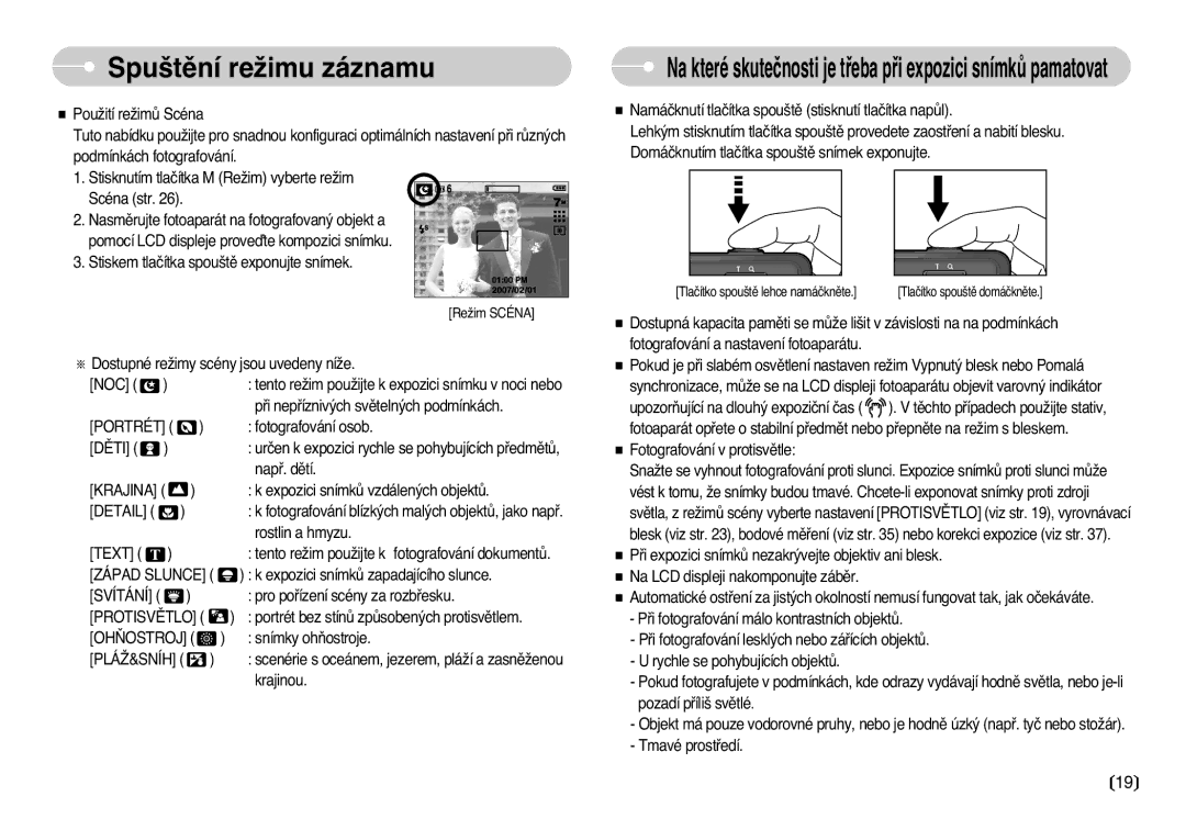 Samsung EC-L77ZZBBA/DE manual Detail, Západ Slunce, Oh≈Ostroj 