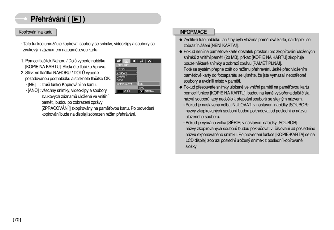 Samsung EC-L77ZZBBA/DE manual 〔70〕 