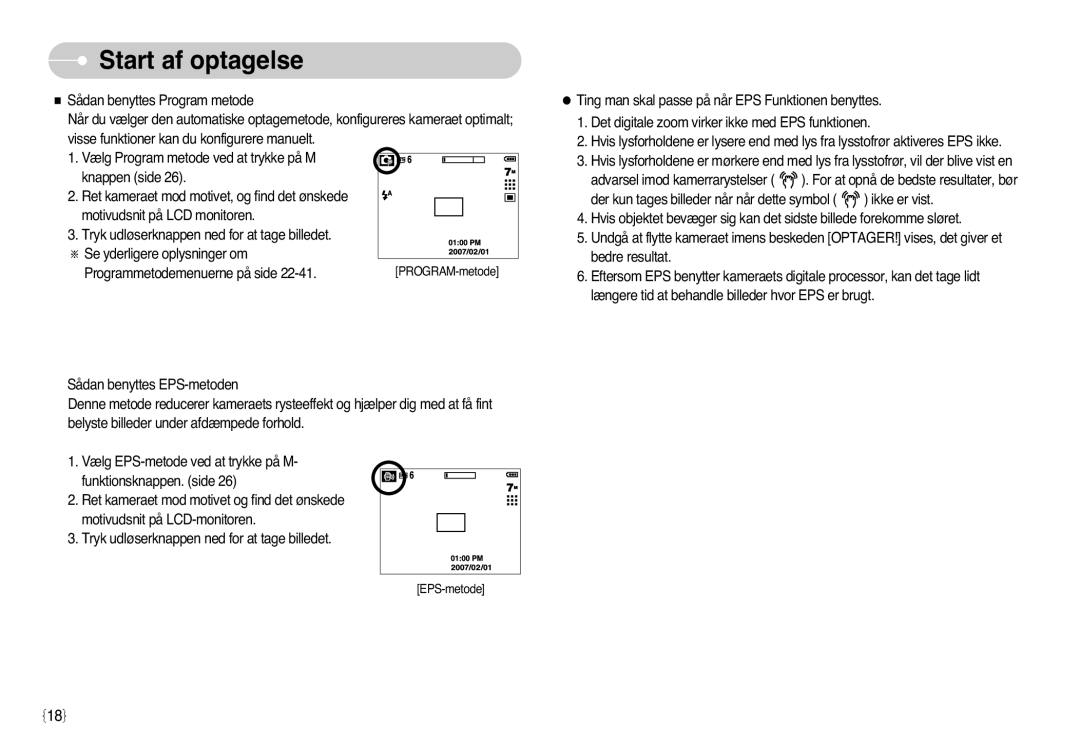 Samsung EC-L77ZZBBA/DE, EC-L77ZZBBA/E1 manual EPS-metode 