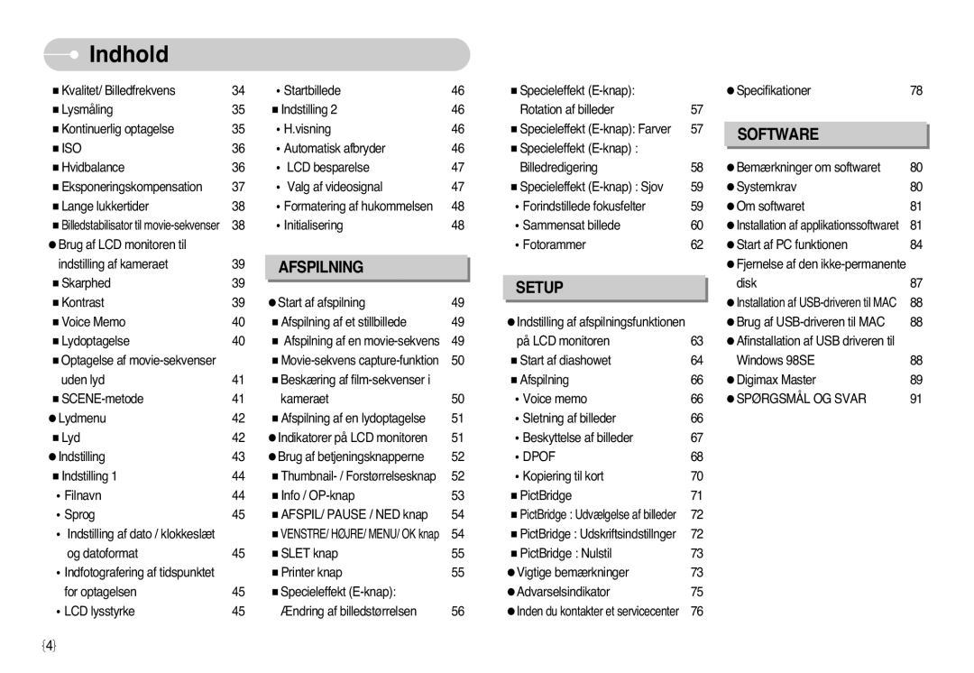 Samsung EC-L77ZZBBA/DE, EC-L77ZZBBA/E1 manual Iso, Spørgsmål OG Svar, Dpof 