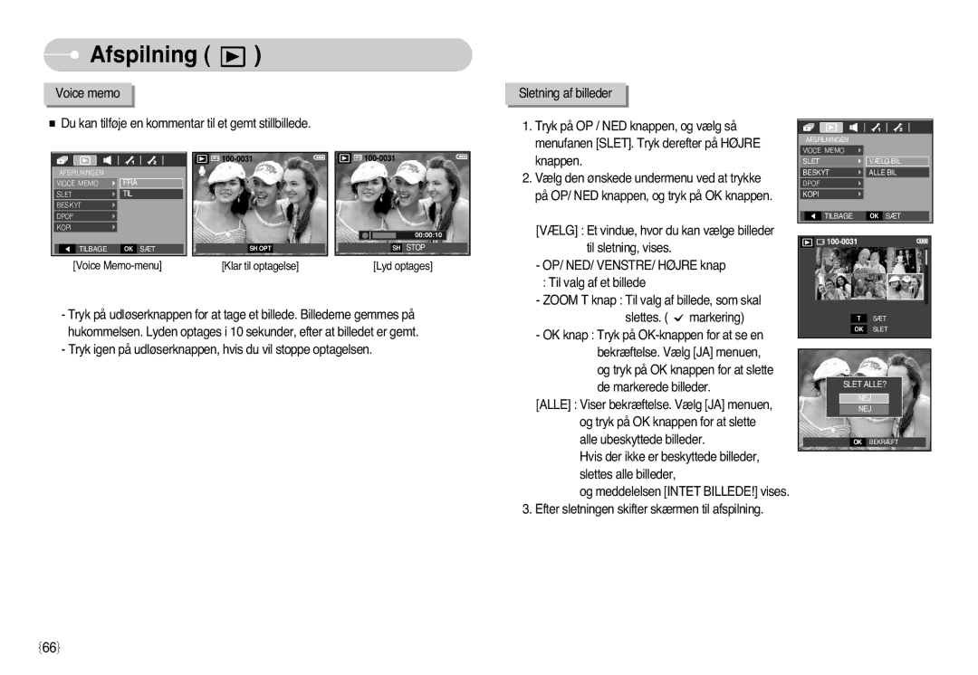 Samsung EC-L77ZZBBA/DE, EC-L77ZZBBA/E1 manual Afspilning 