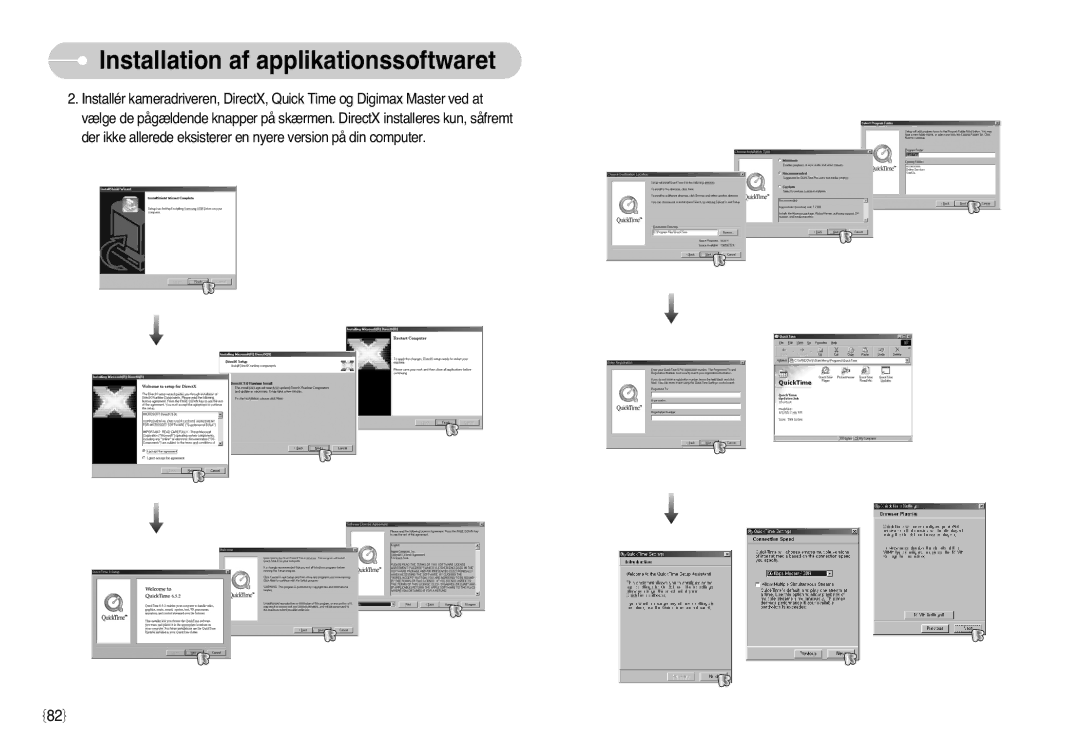 Samsung EC-L77ZZBBA/DE, EC-L77ZZBBA/E1 manual Installation af applikationssoftwaret 