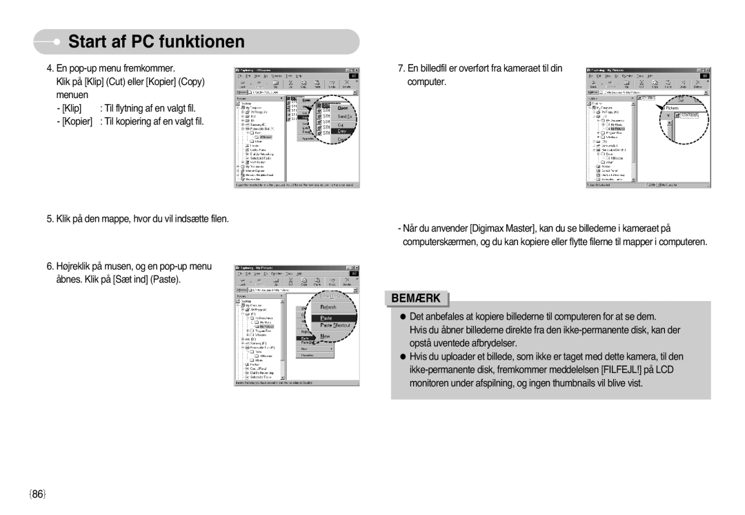 Samsung EC-L77ZZBBA/DE, EC-L77ZZBBA/E1 manual Bemærk 