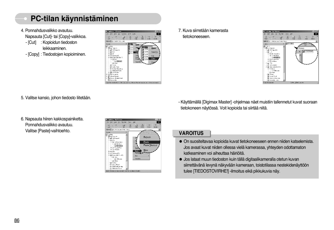 Samsung EC-L77ZZBBA/DE, EC-L77ZZBBA/E1 manual Varoitus 