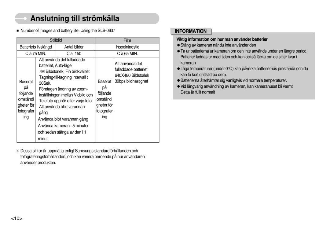 Samsung EC-L77ZZBBA/DE, EC-L77ZZBBA/E1 manual Information 