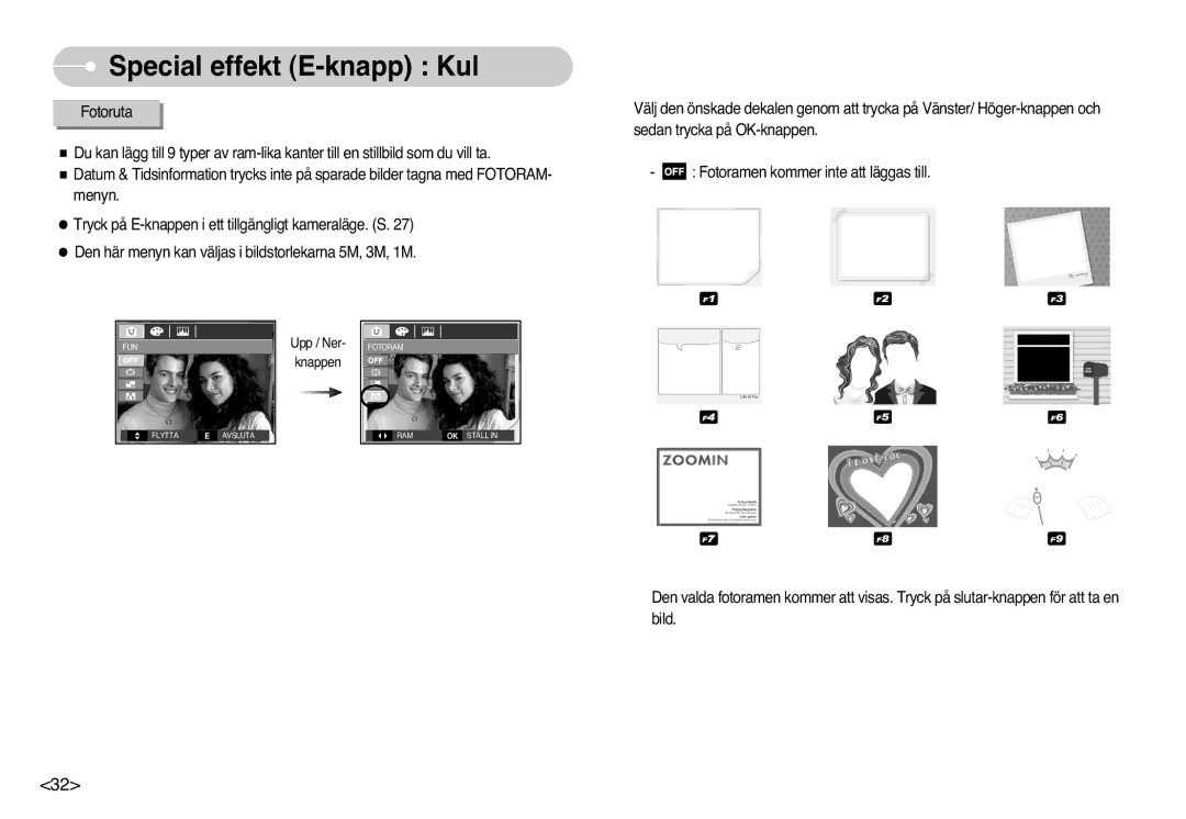 Samsung EC-L77ZZBBA/DE, EC-L77ZZBBA/E1 manual Knappen 