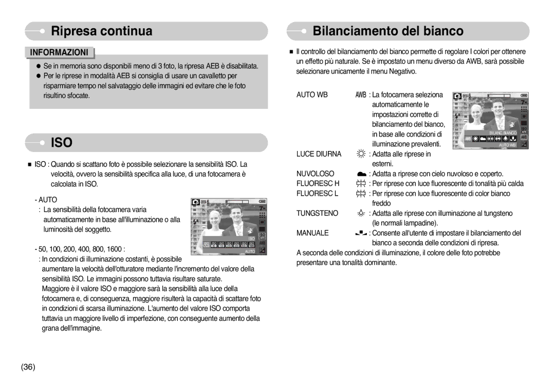 Samsung EC-L77ZZBBA/DE, EC-L77ZZBBE/E1, STC-L77B manual Bilanciamento del bianco 