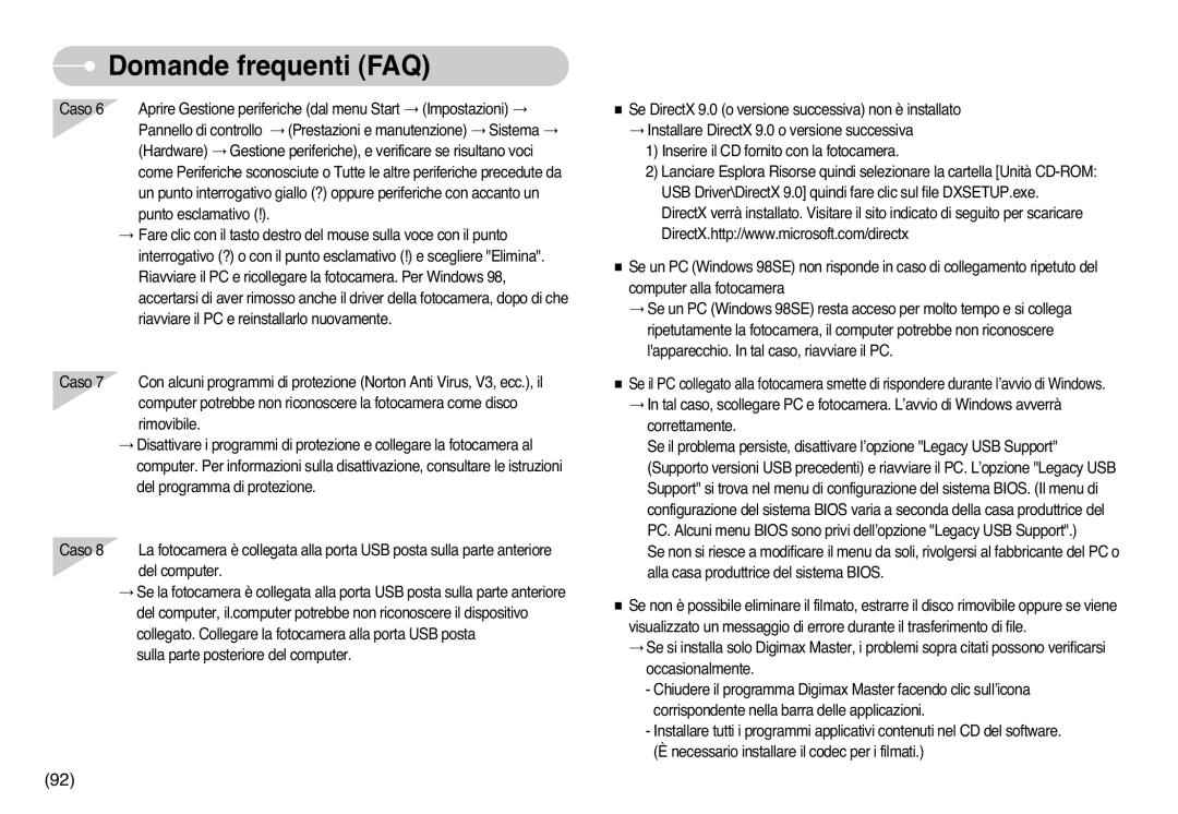 Samsung EC-L77ZZBBE/E1, EC-L77ZZBBA/DE, STC-L77B manual Domande frequenti FAQ 