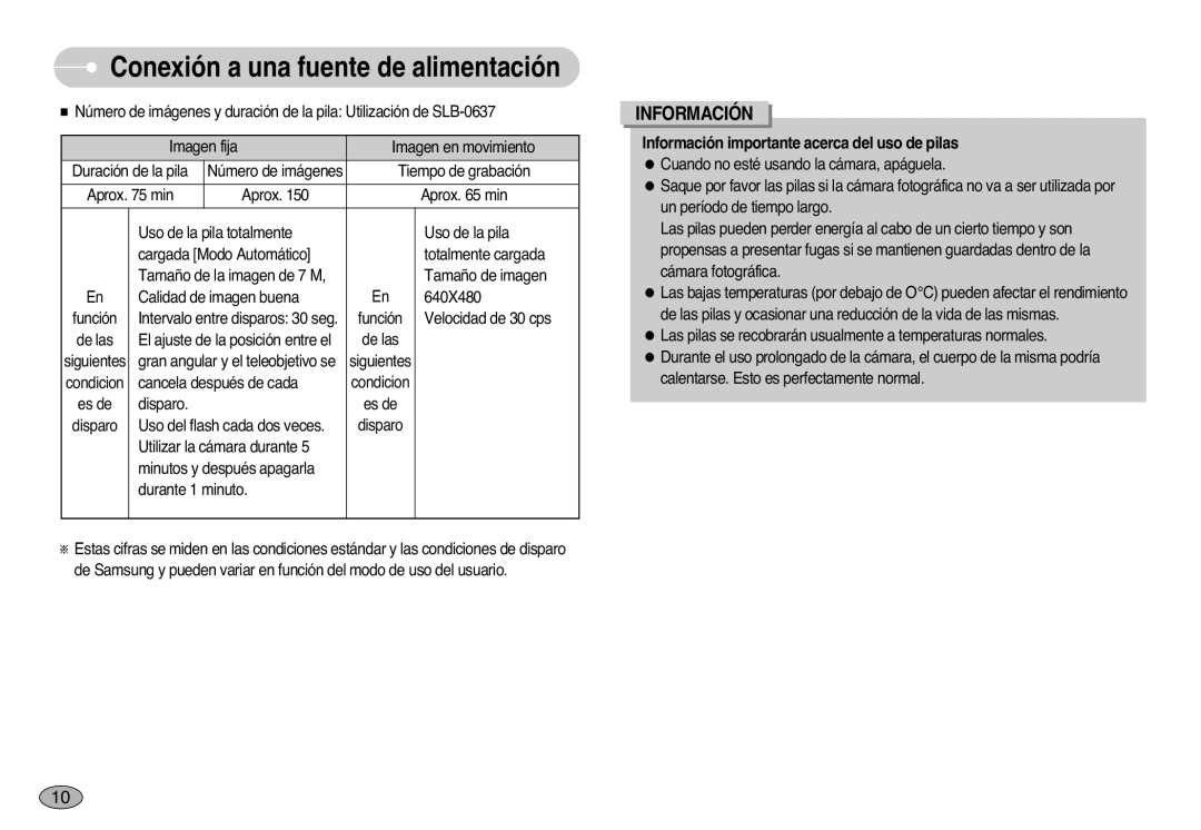 Samsung EC-L77ZZBBA/DE, EC-L77ZZBBE/E1, EC-L77ZZBBA/E1 manual Información 